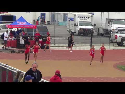 FSG & JVG 4x100m vs Servite & Rosary 3-7-18 - Los Alamitos Girls