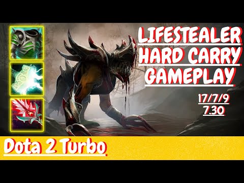 Lifestealer 17/7/9 [HARD CARRY] [DOTA 2 Turbo Gameplay] 7.30