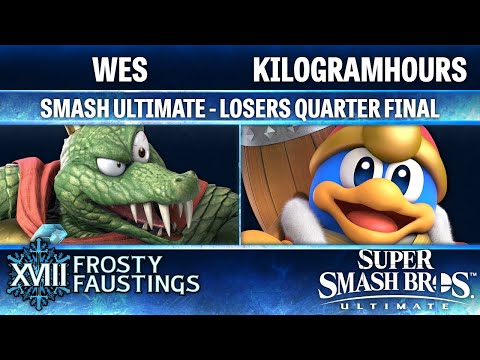 Frosty Faustings XVIII LOSERS QUARTER FINAL - Wes (K Rool) v KilogramHours (Dedede) - Smash Ultimate