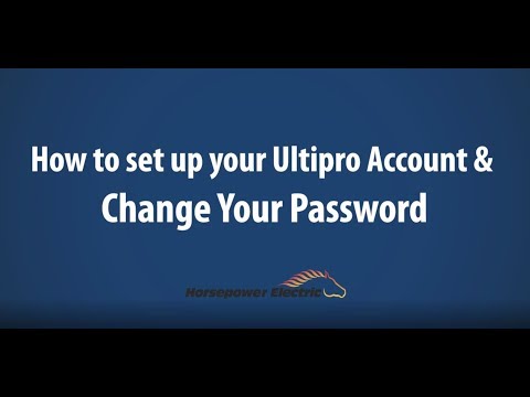 Part of a video titled Setting Up Ultipro Account and Password Reset - YouTube
