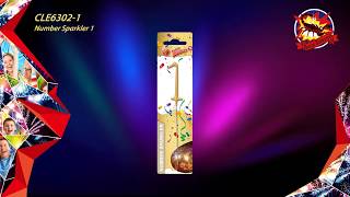 Sada - prskavky čísla "0-9" 15,5cm 10ks