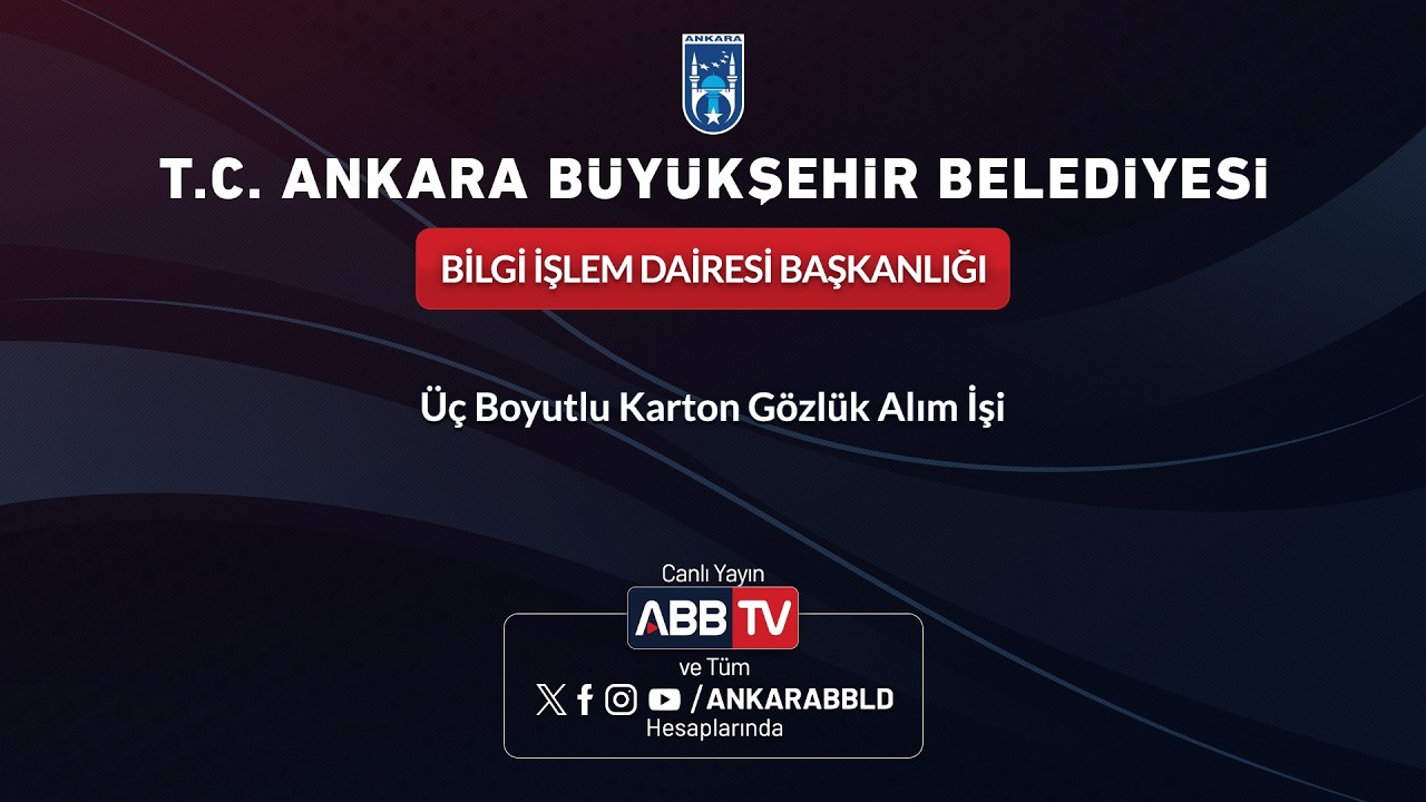 BİLGİ İŞLEM DAİRESİ BAŞKANLIĞI - Üç Boyutlu Karton Gözlük Alım İşi
