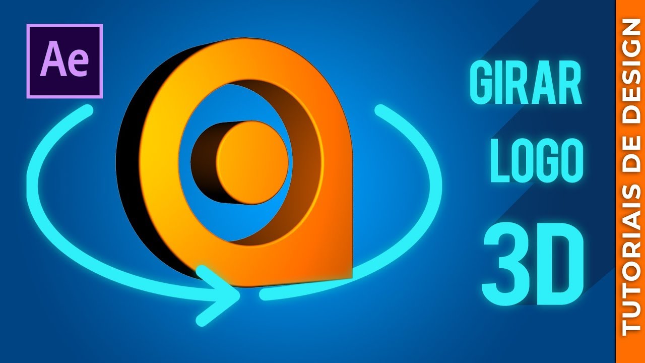 Criar e GIRAR Logo Marca 3D com After Effects! Tutorial Passo a Passo.