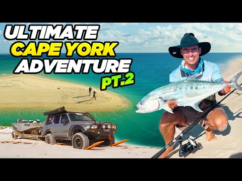 CROC SCARE fishing shark infested remote island! EPIC Fishing & 4WD Mission to Cape York!