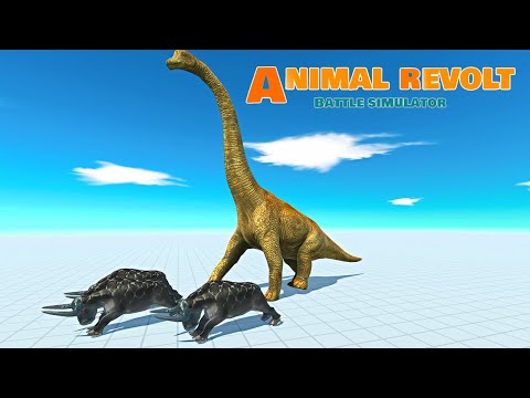 New ! Brachiosaurus vs 3x other UNITS | Animal Revolt Battle Simulator