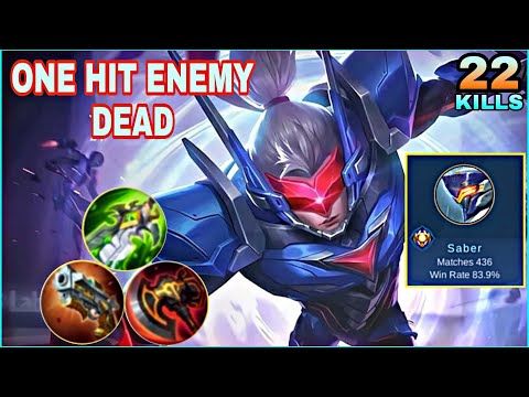 SABER ONE HIT BUILD | Top 1 Global Saber Tutorial | Mobile Legends