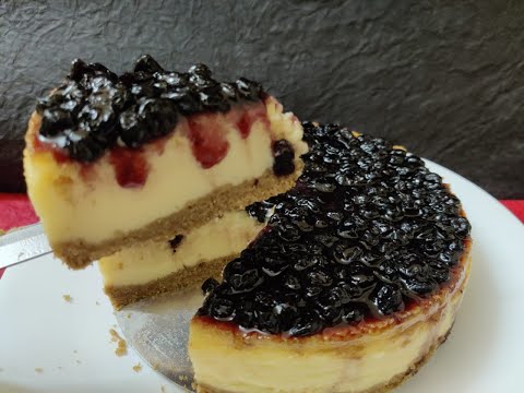 Blueberry Cheesecake | Baked Cheesecake | Light and Creamy cheesecake recipe | Spandana's Kitchen