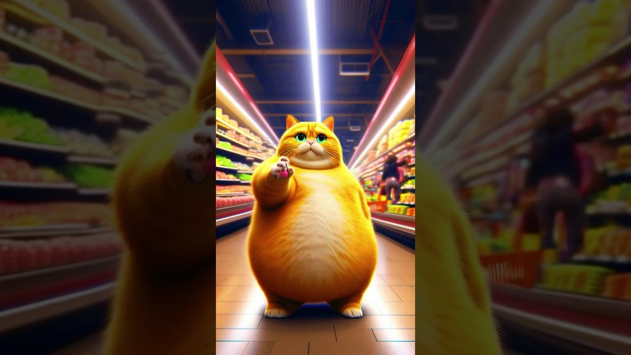 A cat's adventure for food #shorts #aiart #cutecats