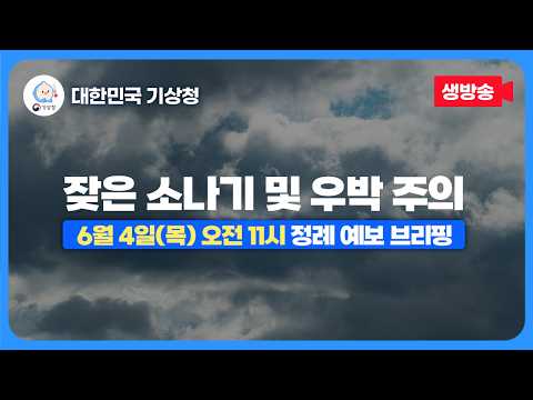 이번 주 및 다음 주 날씨 전망ㅣ6월 4일(목) 오전 11시 기상청 정례 예보 브리핑