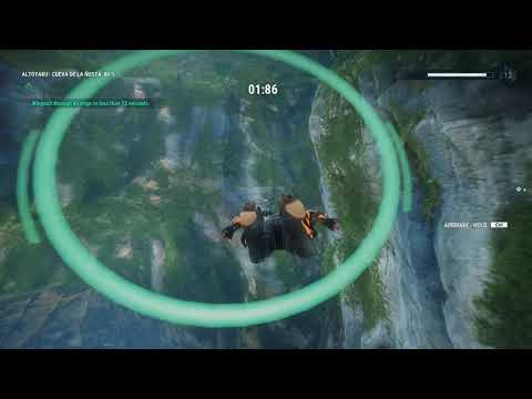Just Cause 4 - Wingsuit through all rings in less than 12 seconds - Altoyaku Cueva de La Ñusta