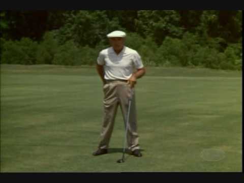 A golf lesson from ben hogan and his golf swing in biz hub slo-mo swing vision style