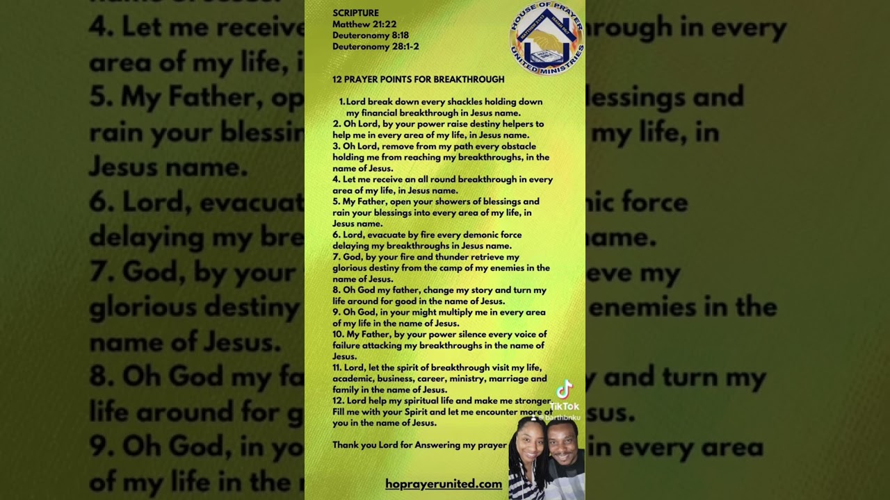 12 powerful prayer points for breakthrough #breakthrough #prayer #declare #decree