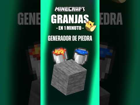Efficient and Easy Stone Generator - Minecraft #Shorts