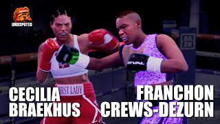 ボクシングゲーム UNDISPUTED セシリア・ブレークフス vs フランション・クルーズ