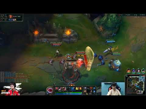 SKT Effort stream Tahmkench KDA 8/6/9, Mar 23, 2018