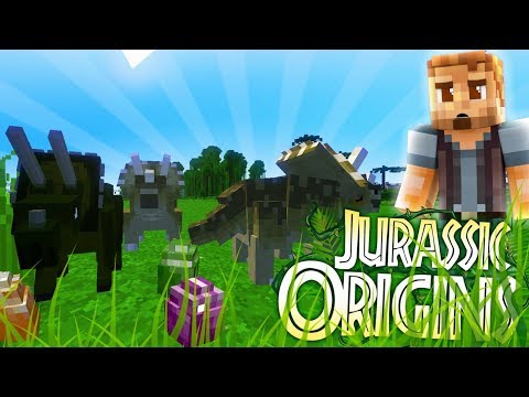 Jurassic World Origins #12 "HATCHING BABY TRICERATOPS!" (Dinosaur Mod Minecraft Roleplay)