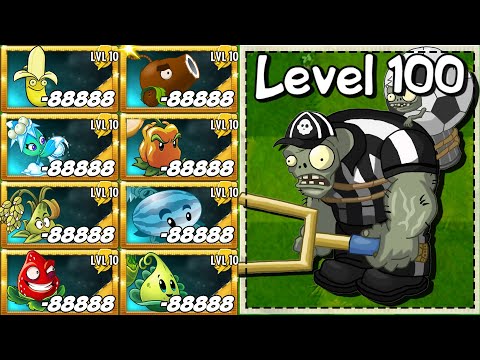 PvZ 2 Every 100 LAUNCH Plant Max Level vs Gargo Trainer 100 Level