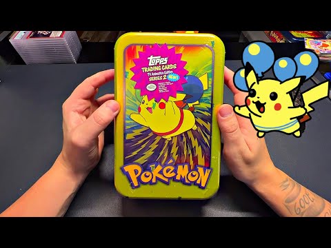 Opening a 20 Year Old Pokemon Topps Flying Pikachu Tin!