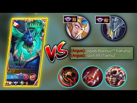 SUPREME THAMUZ VS TOP GLOBAL ARGUS AND HYLUS | WHO WILL WIN? | TOP GLOBAL THAMUZ GAMEPLAY - MLBB