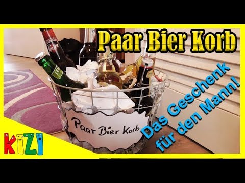 Paar BIER Korb - Das Geschenk für den Mann | Tolle Bastelidee zum nachmachen ( Deutsch, Genial, HD )