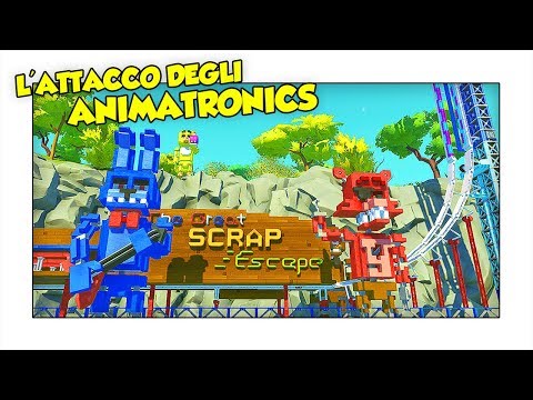 FUGA DAGLI ANIMATRONICS NEL PARCO DIVERTIMENTI! - Scrap Mechanic ITA