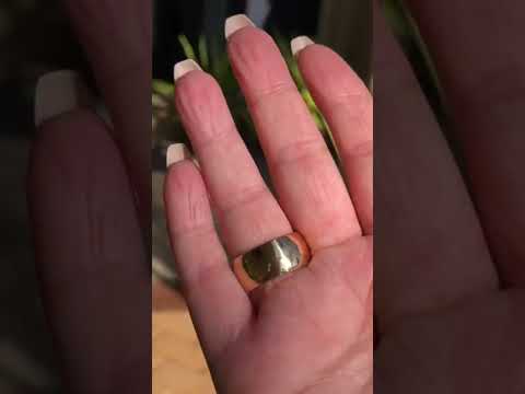 Modern 18ct Yellow And White Gold Diamond Cigar Band 0.60ct