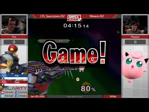 CFL Smackdown 212 Melee - Yeti (Captain Falcon) vs Komodo (Jigglypuff) - Winners R2