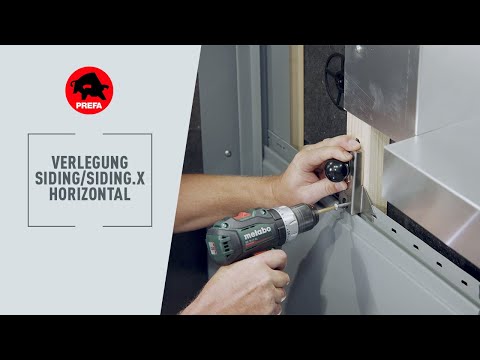 PREFA Schulungsvideo | 3.2.1.8 Verlegung Siding/Siding.X - horizontal