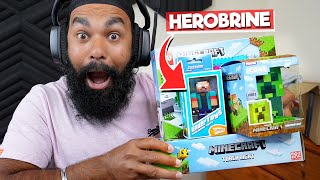 UNBOXING *ALL* MINECRAFT TOYS AND FOUND HEROBRINE