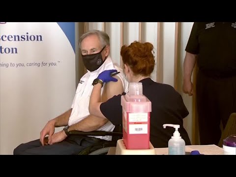 德州州長Greg Abbott接種疫苗 (Texas Governor Greg Abbott gets vaccinated)