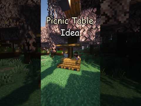 "Insane Build Hacks: Picnic Table Tutorial in Minecraft!" #minecraft