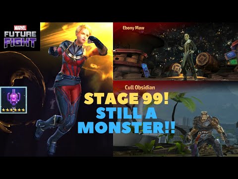 T3 Captain Marvel (Endgame Uni) VS EBONY MAW & CULL Stage 99! STILL A BEAST!! - Marvel Future Fight