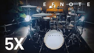 Video thumbnail for EFNOTE 5X electronic drums test drumming at Spytunes Studio by digitaldrumming