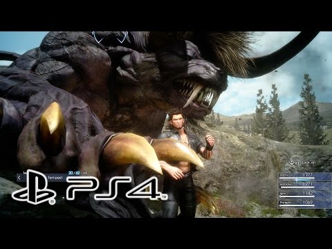 Final Fantasy XV Behemoth Battle with Ramuh Summon! BEST VIDEO QUALITY