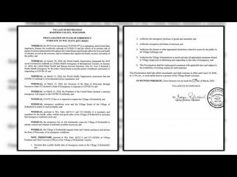 Rothschild proclaims state of emergency due to Covid-19