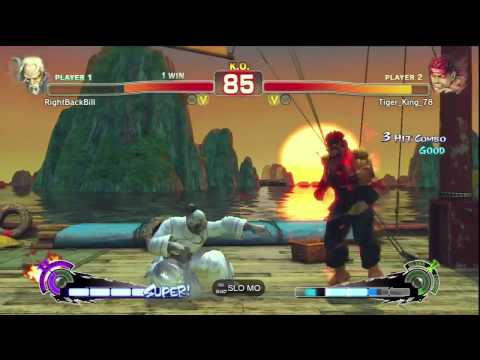 SSF4 AE - Tiger_King_78 [Evil Ryu] Vs RightBackBill [Gen]