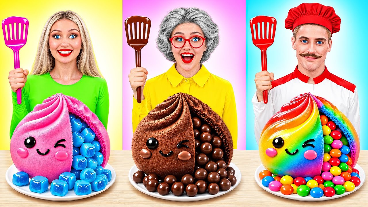 Me vs Grandma Chocolate Food Challenge | Tasty Kitchen Hacks by Multi DO Challenge