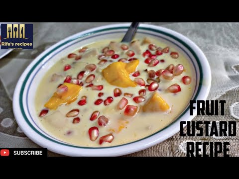 Fruit custard recipe|Ifthar recipe|Easy dessert|Quick snack|healthy snack|custard recipe
