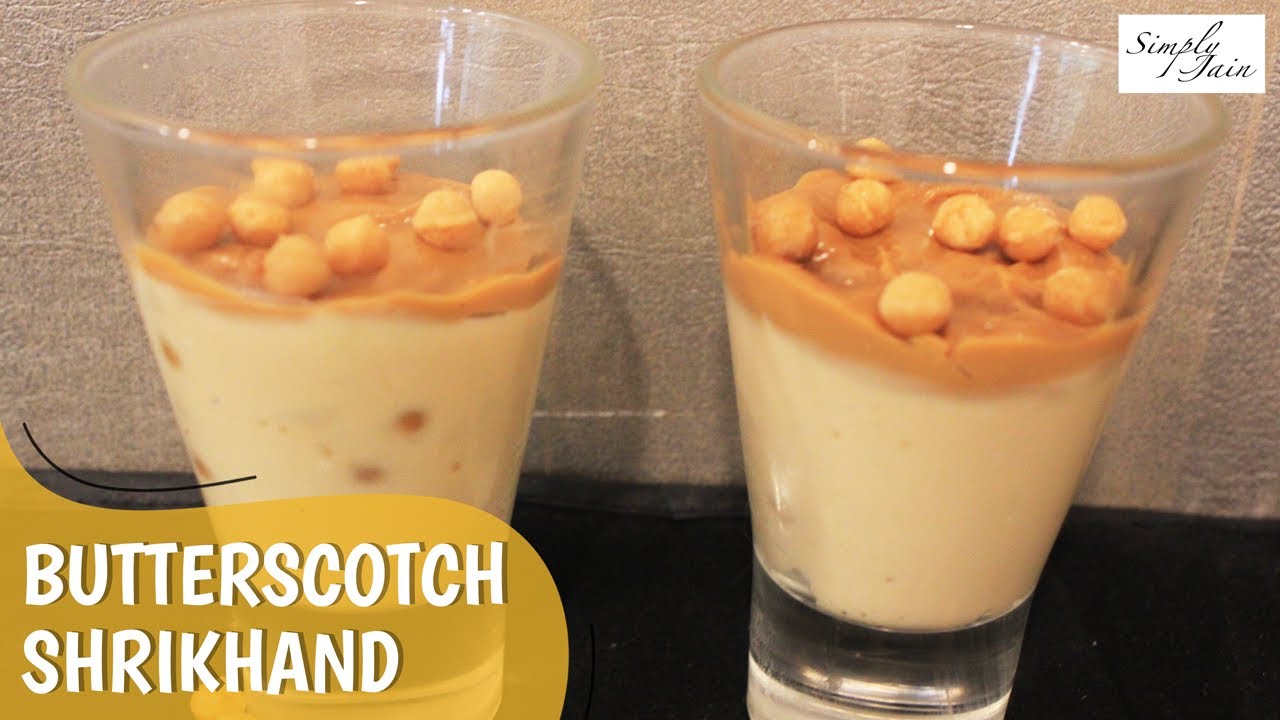 Butterscotch Shrikhand - बटर स्कॉच श्रीखंड | How To Make Quick Shrikhand | Simply Jain