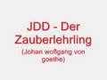 Jdd - Der zauberlehrling (Wolfgang von goethe ...