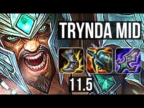 TRYNDAMERE vs ZILEAN (MID) | 2.2M mastery, 4/1/8, 800+ games | BR Master | v11.5