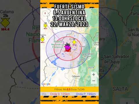 FUERTE SISMO 6.5 JUJUY, ARGENTINA ONDA SÍSMICA