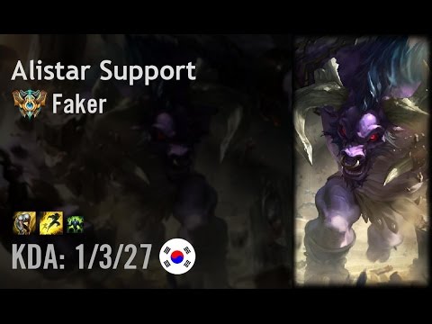 Alistar Support vs Blitzcrank - Faker - KR Challenger Path 6.5