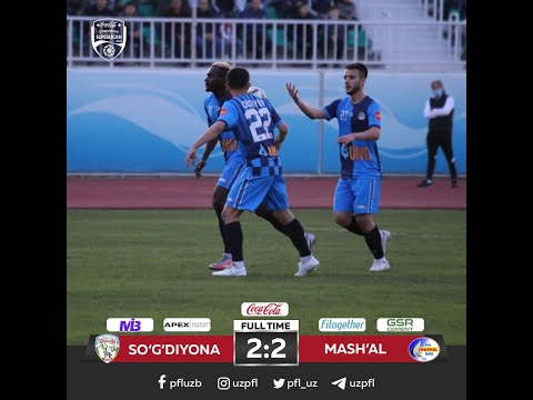 Coca-Cola Superliga. 6-tur SO'G'DIYONA—MASH'AL 2:2 So‘g‘diyona aftogol evaziga mag‘lubiyatga uchradi