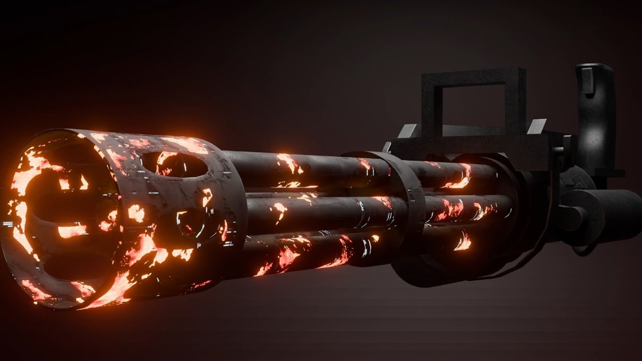 M134 Minigun 3d model #3dmodel #blender
