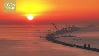 La construcción del Puente Ferroviario Marítimo de la Bahía de Hangzhou logra un hito clave