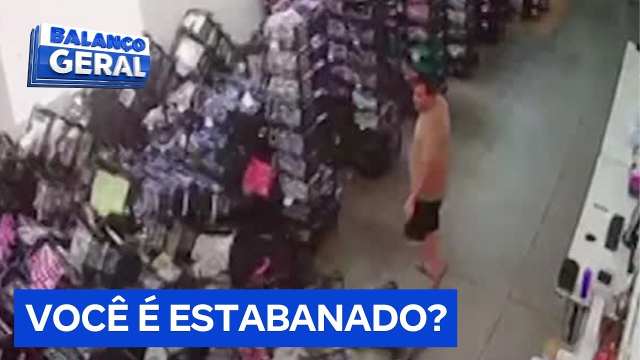 Funcionário derruba prateleiras em distribuidora de roupas femininas e vídeo viraliza