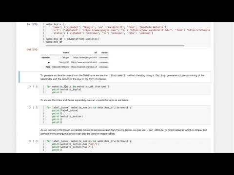 009bg Iterating through rows of a pandas DataFrame