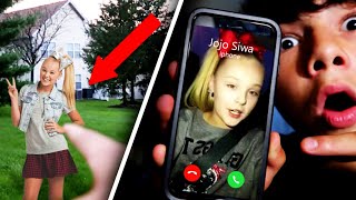 CALLING THE REAL JOJO SIWA!! (SHE BROKE INTO MY HOUSE)