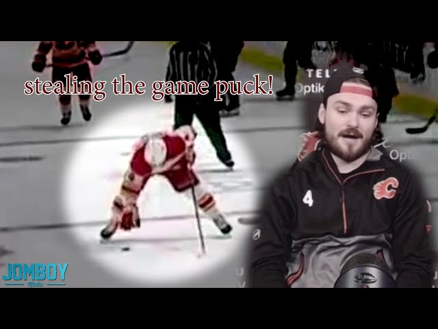 Flames try to steal game puck from Goalie after his first win, a breakdown